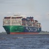 Container-Gigant mit LNG-Antrieb macht Station im Hamburger Hafen