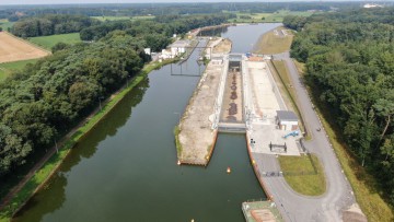 Schleuse Gleesen an der Nordstrecke des Donau-Ems-Kanals