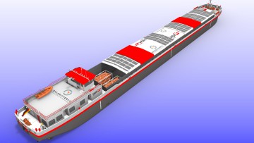 Computersimulation des Schiffs