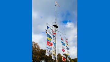 Flaggenmast am Osterdeich