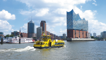 Neue Hybridfähre Grasbrook: Die Gensets werden auf den HADAG-Fähren erprobt.