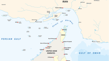 Landkarte: Straße von Hormus