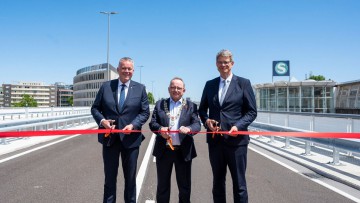 Wiedereröffnung der modernisierten Hochstraße Süd in Ludwigshafen