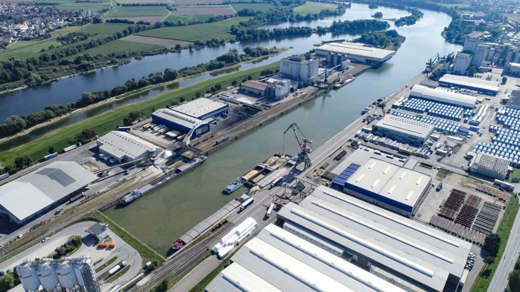 Bayernhafen Regensburg von oben