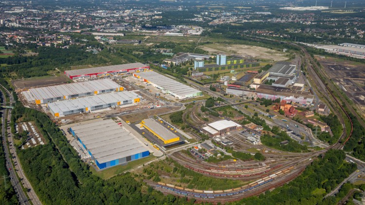 Luftbild neues kv-Terminal in Dortmund