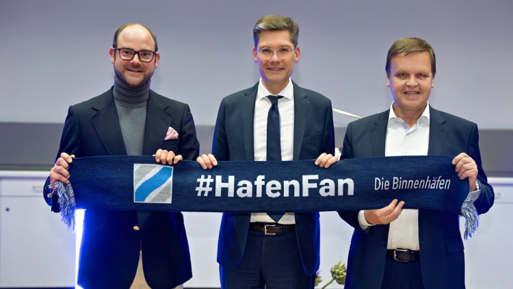 Marcel Lohbeck (Geschäftsführer BÖB), Christian Hirte (Parlamentarischer Staatssekretär im BMV und MdB) und Joachim Zimmermann (BÖB-Präsident)