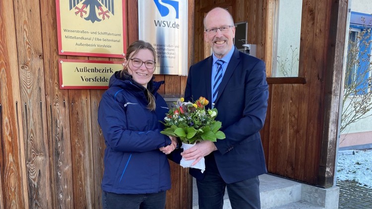 Außenbezirksleiterin Madita Bachmann und Amtsleiter Martin Köther.