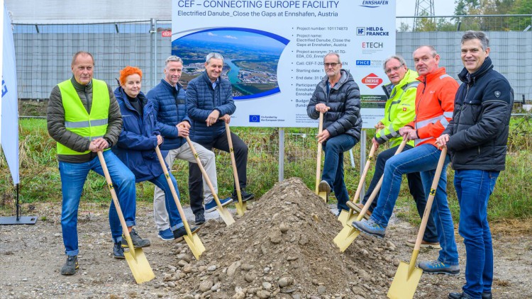 Baubeginn Landstromanlagen Ennshafen