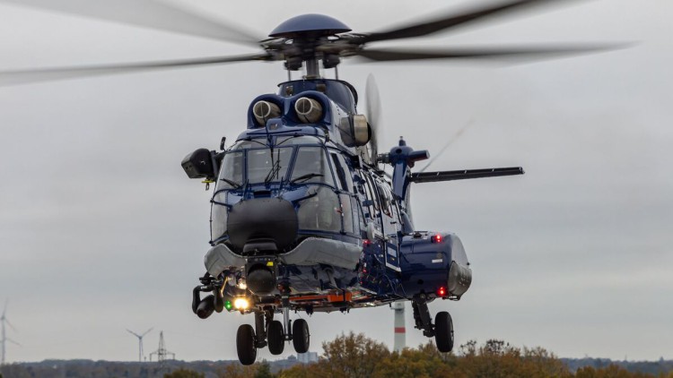 Hubschrauber der Bundespolizei vom Typ „Super Puma“
