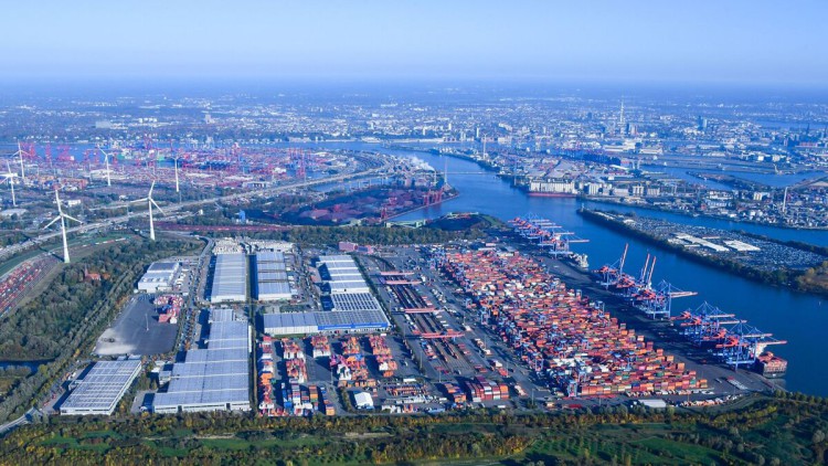 Luftaufnahme Hafen Hamburg