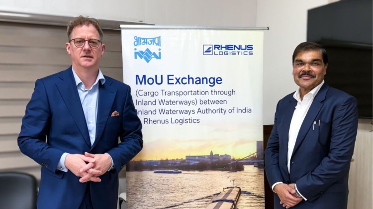 Rhenus transportiert über eine Million Tonnen Fracht auf indischen Wasserwegen