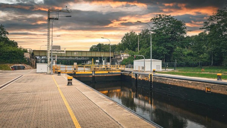 Das Unterhaupt der Schleuse Dörpen