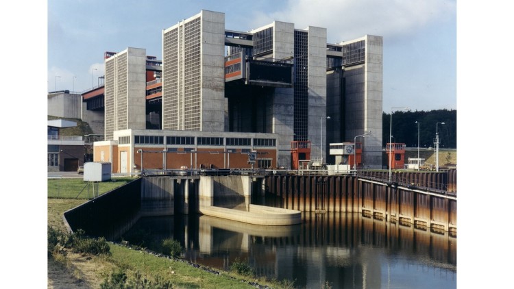 Ansicht des Schiffshebewerks Lüneburg vom Unterwasser