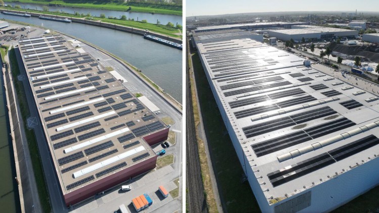 Solarport-Photovoltaikanlage im Duisburger Hafen
