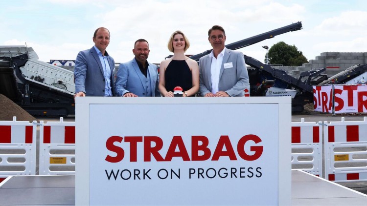 Zusammenarbeit Rheincargo und Strabag am Hafen Neuss