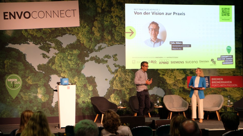Envoconnect : In Keynotes erzählten Experten aus der Branche von ihren Praxiserfahrungen - auch Felix Ahlers von Frosta.